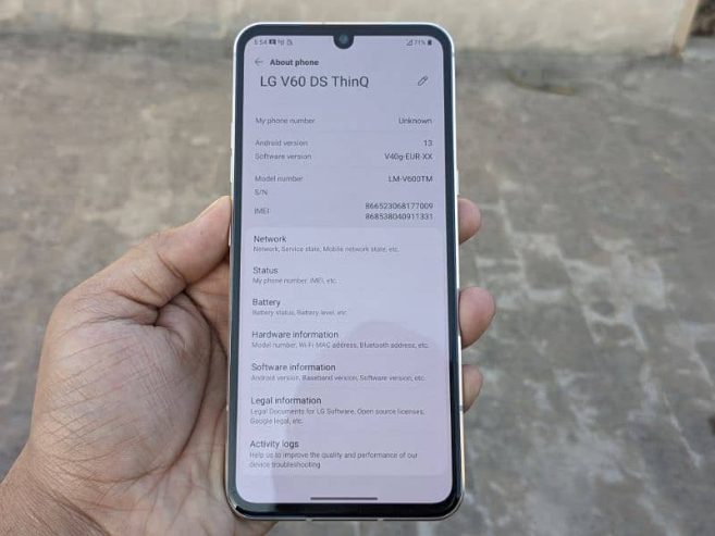 LG V60 Thinq Dual Sim PTA 5G